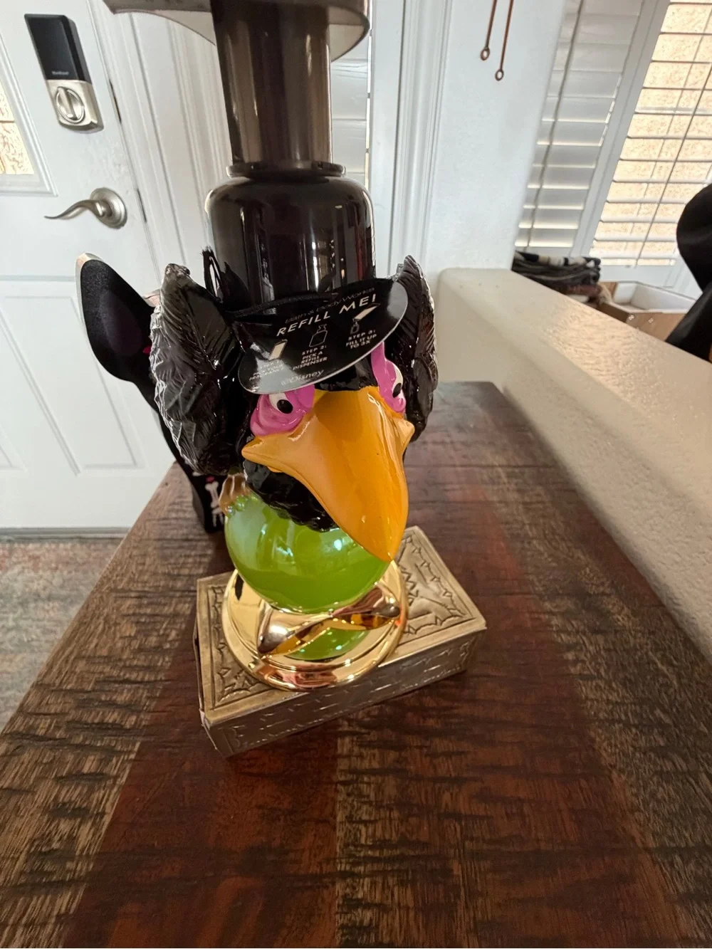 BBW Disney Malificient Villain Raven Soap Dispenser with Gold Base